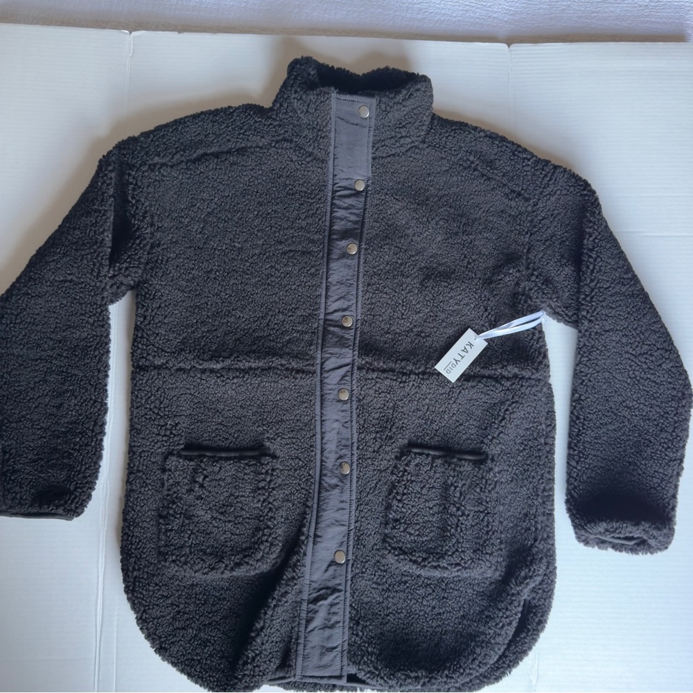 KatyDid Oversized Sherpa Jacket NWT